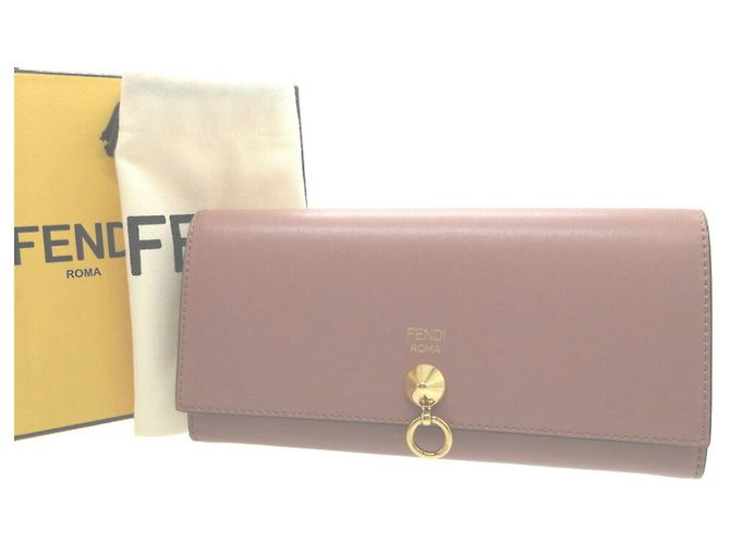 Fendi By The Way Cartera Larga Bi-fold de Cuero Rosa - vista 3