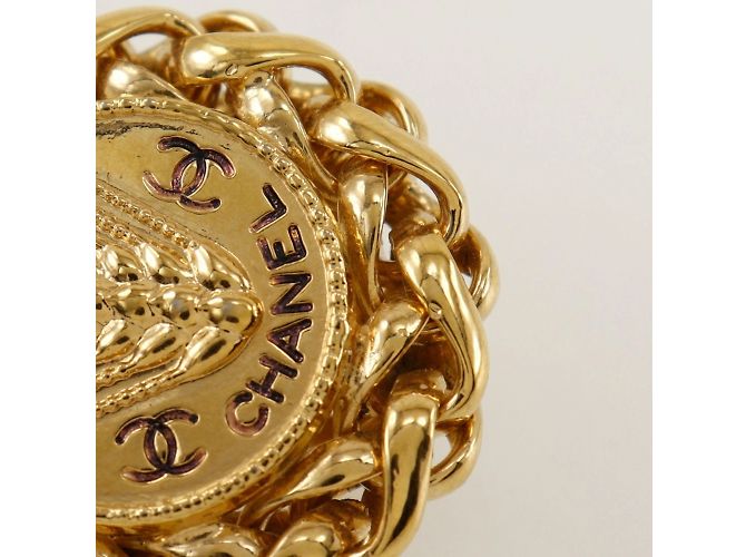 Orecchini a clip con motivo di riso placcati in oro Chanel - vista 5
