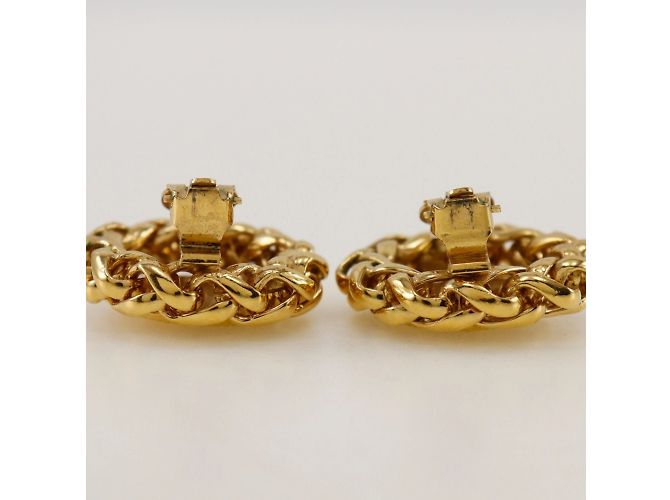 Orecchini a clip con motivo di riso placcati in oro Chanel - vista 6