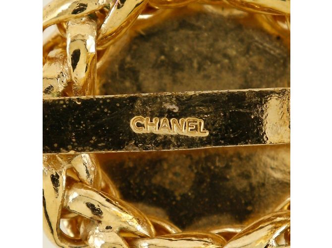 Orecchini a clip con motivo di riso placcati in oro Chanel - vista 7