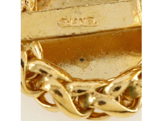 Orecchini a clip con motivo di riso placcati in oro Chanel - vista 8
