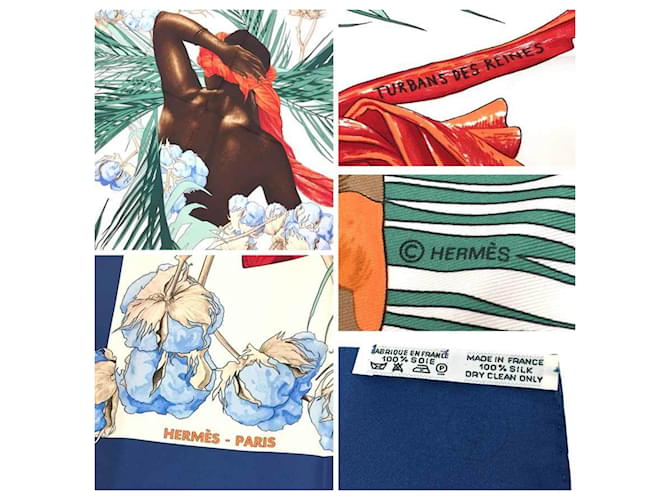 Hermès Sciarpa Hermes Carre 90 in blu - vista 3