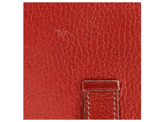 Hermès Billetera bi-fold HERMES Beansufla de Hermes Roja - vista 11