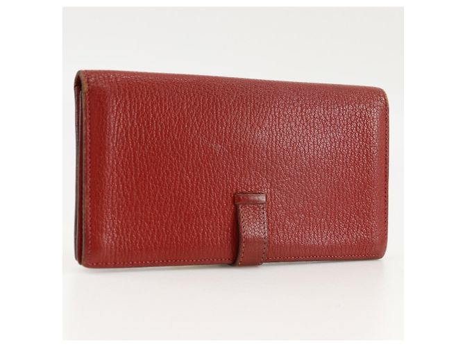 Hermès Billetera bi-fold HERMES Beansufla de Hermes Roja - vista 3