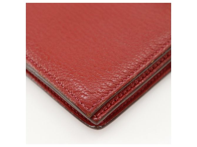 Hermès Billetera bi-fold HERMES Beansufla de Hermes Roja - vista 4