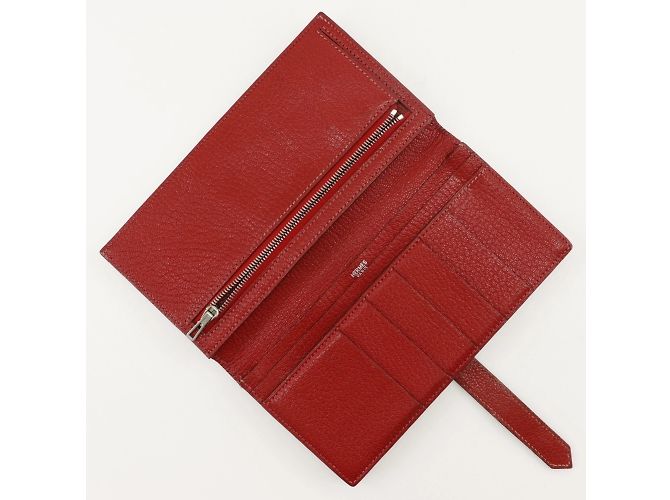 Hermès Billetera bi-fold HERMES Beansufla de Hermes Roja - vista 5