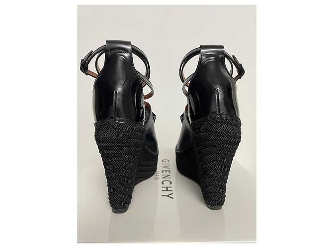 Sandali con zeppa Givenchy in pelle nera Nero - vista 2