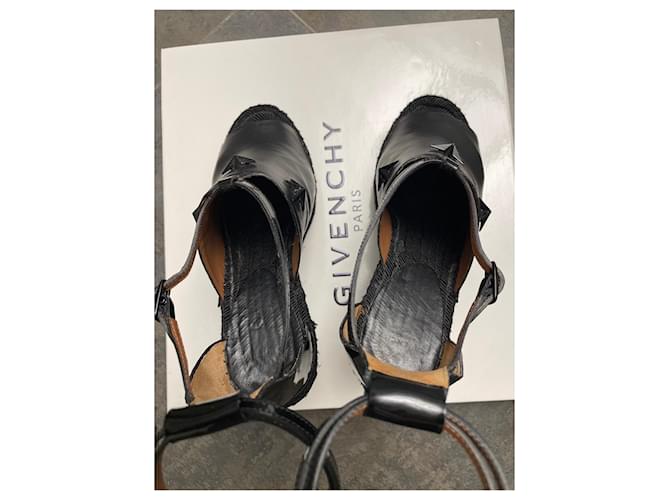 Sandali con zeppa Givenchy in pelle nera Nero - vista 3