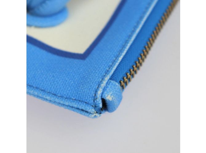 Pochette Honolulu Valentino Garavani Arancione Crudo Blu chiaro - vista 5