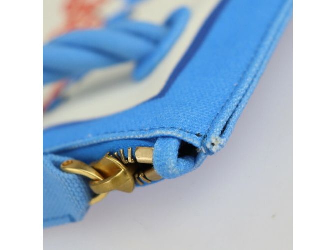 Pochette Honolulu Valentino Garavani Arancione Crudo Blu chiaro - vista 6