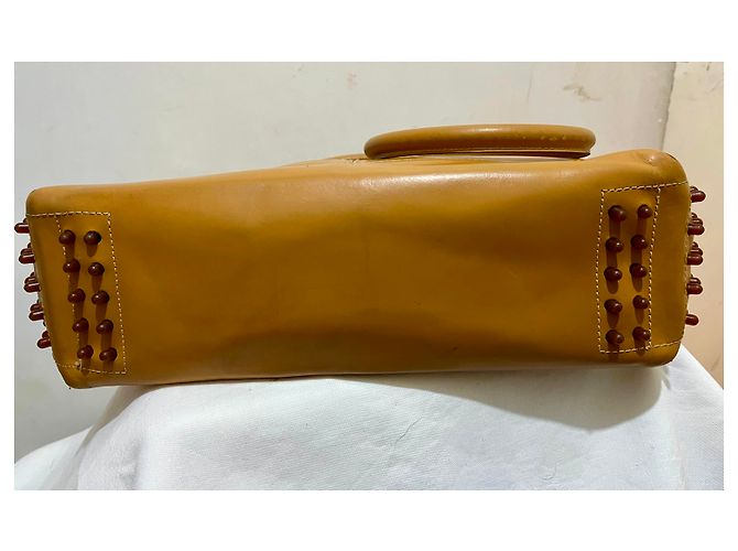 Tod's D-Bag em couro de bezerro com acabamento gommino Castanho claro Caramelo - vista 5