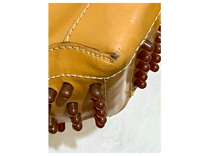 Tod's D-Bag em couro de bezerro com acabamento gommino Castanho claro Caramelo - vista 9