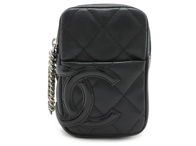 Chanel Cambon Line Cigarette Case Black Pink - view 2