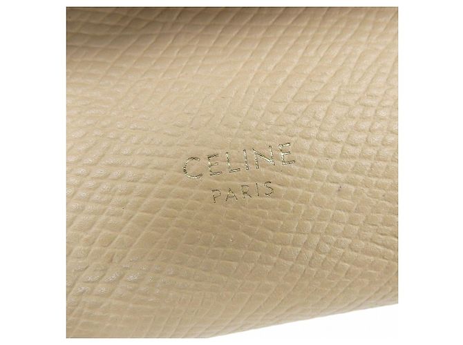 Céline Celine Beiger Leder Dreifach-Brieftasche - Ansicht 10