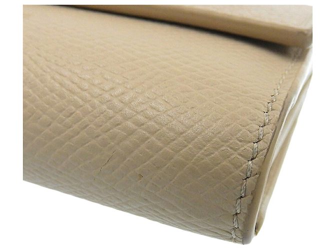 Céline Celine Beiger Leder Dreifach-Brieftasche - Ansicht 5