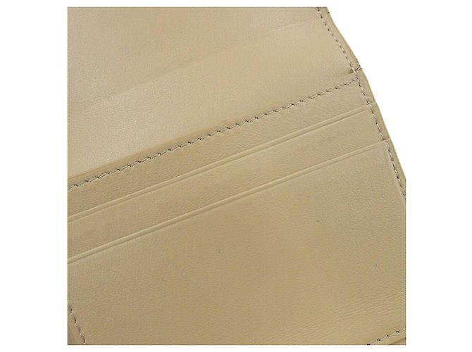 Céline Celine Beiger Leder Dreifach-Brieftasche - Ansicht 9