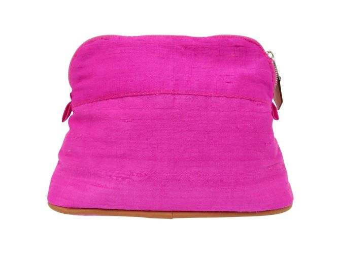 Hermès Pochette Bolide 16 in seta Rosa Pivoine - vista 3