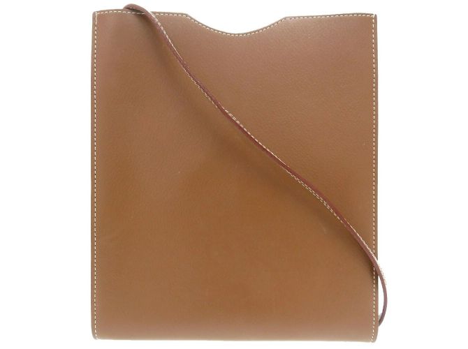 Hermès Borsa a spalla Hermes Omenitu in pelle Evercalf marrone - vista 2
