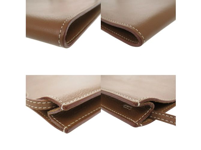 Hermès Borsa a spalla Hermes Omenitu in pelle Evercalf marrone - vista 5