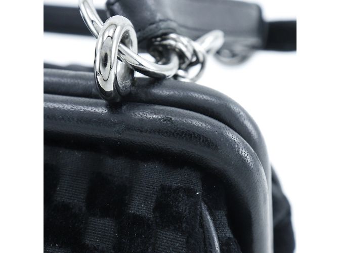 Borsa a spalla in velluto nero Chanel - vista 9