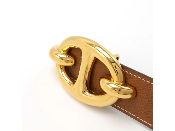 Hermès HERMES Chaine d'Ancre Wendegürtel Braun Schwarz - Ansicht 4