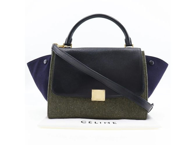 Céline Borsa Celine Trapeze in nero e grigio Marrone - vista 16