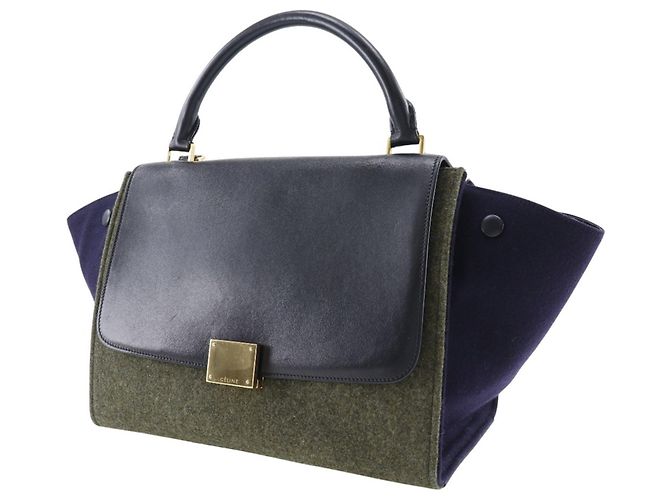 Céline Borsa Celine Trapeze in nero e grigio Marrone - vista 2