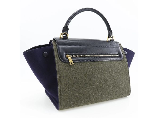 Céline Borsa Celine Trapeze in nero e grigio Marrone - vista 3