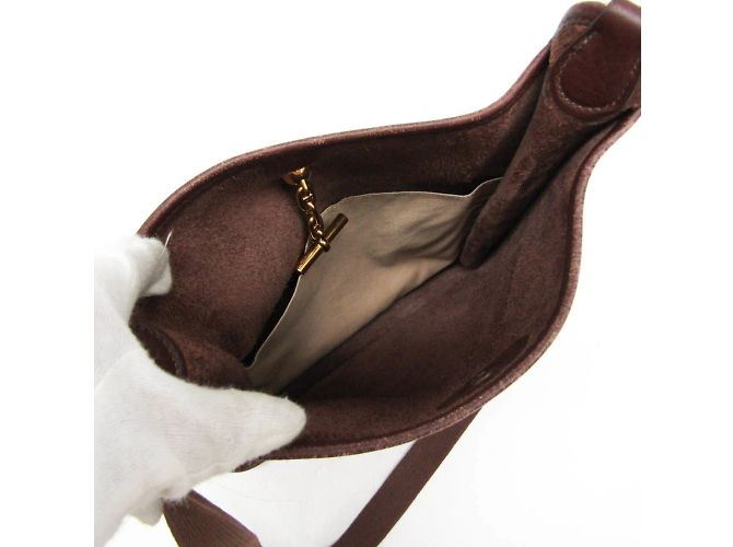 Hermès Borsa a spalla in pelle per donne Hermes Vespa PM Marrone scuro - vista 3