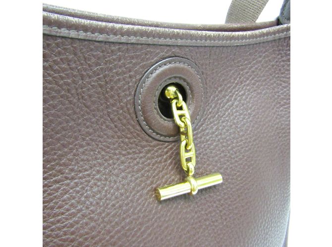 Hermès Borsa a spalla in pelle per donne Hermes Vespa PM Marrone scuro - vista 8
