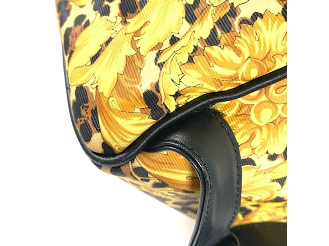 Sac à dos imprimé léopard Versace Noir Jaune - vue 11