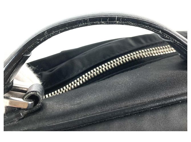 Zaino e borsa in nylon e pelle nera Versace Nero - vista 10