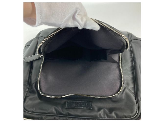 Zaino e borsa in nylon e pelle nera Versace Nero - vista 14