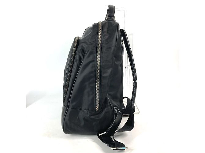 Zaino e borsa in nylon e pelle nera Versace Nero - vista 3