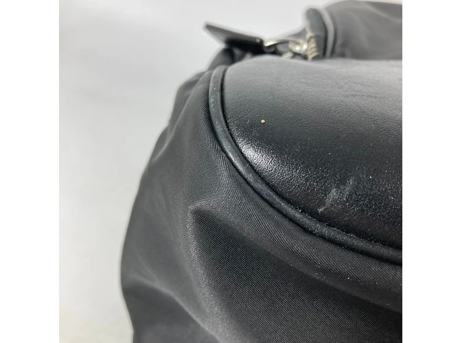 Zaino e borsa in nylon e pelle nera Versace Nero - vista 6