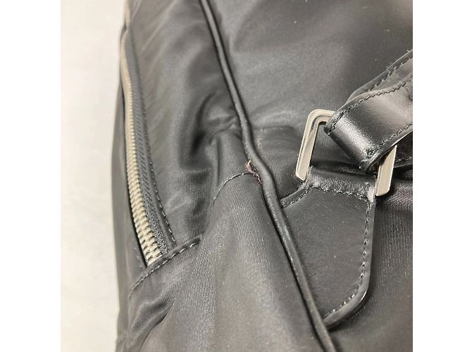 Zaino e borsa in nylon e pelle nera Versace Nero - vista 7