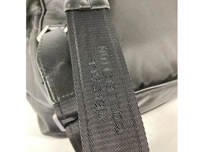 Zaino e borsa in nylon e pelle nera Versace Nero - vista 8