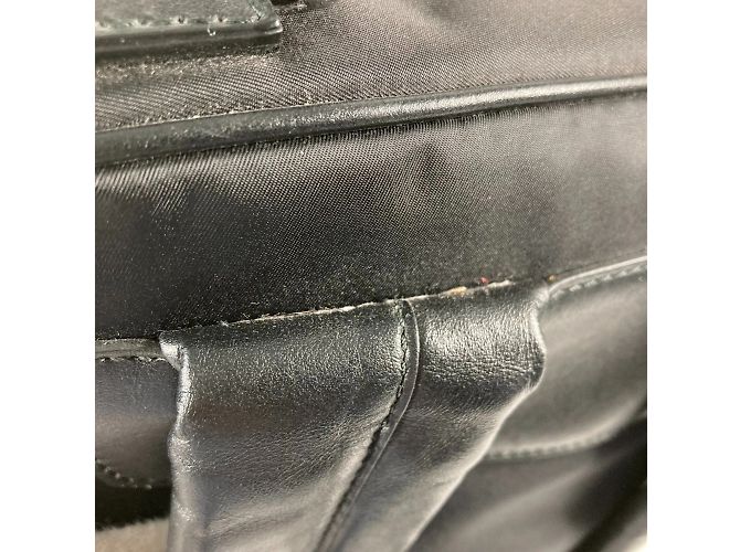 Zaino e borsa in nylon e pelle nera Versace Nero - vista 9