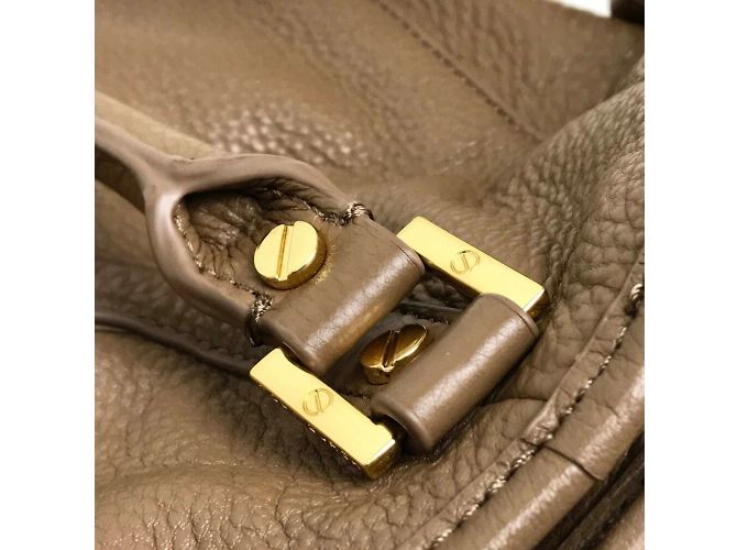 Tory Burch braune Leder-Tote-Tasche - Ansicht 10