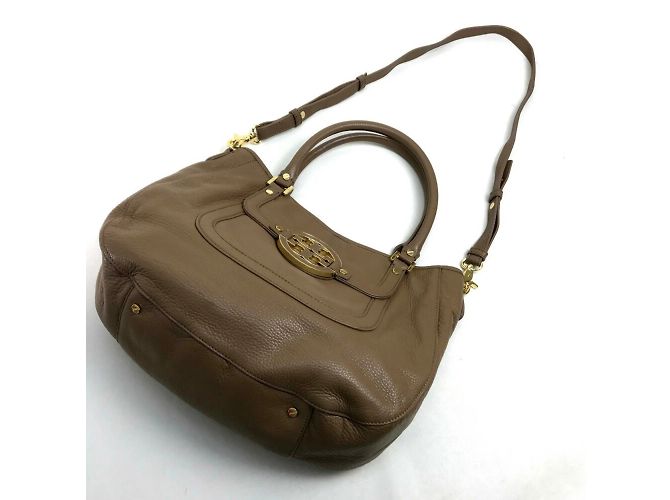 Tory Burch braune Leder-Tote-Tasche - Ansicht 5