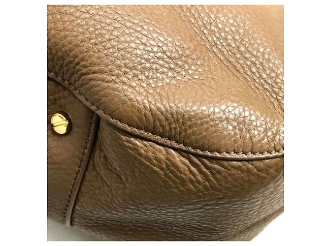 Tory Burch braune Leder-Tote-Tasche - Ansicht 6