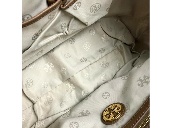 Tory Burch braune Leder-Tote-Tasche - Ansicht 7