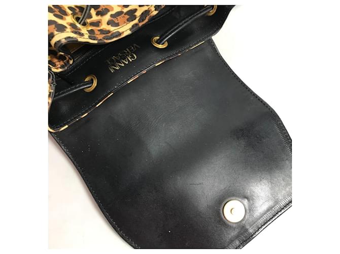 Zaino Leopardo Versace Nero Giallo - vista 11