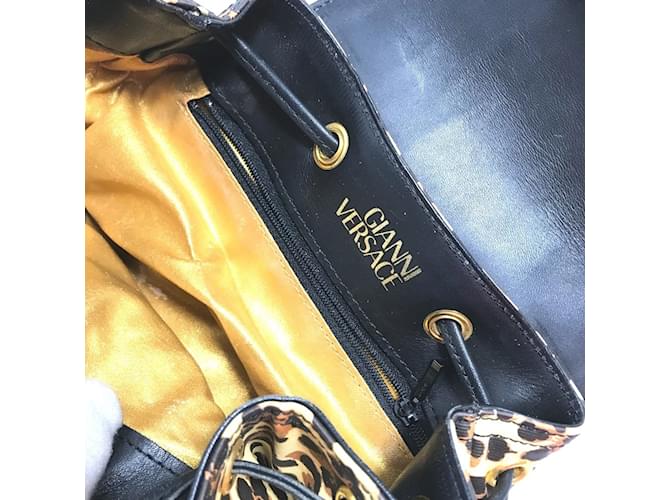 Zaino Leopardo Versace Nero Giallo - vista 12