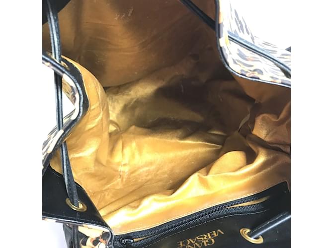 Zaino Leopardo Versace Nero Giallo - vista 13