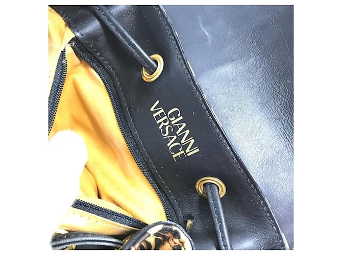 Zaino Leopardo Versace Nero Giallo - vista 16