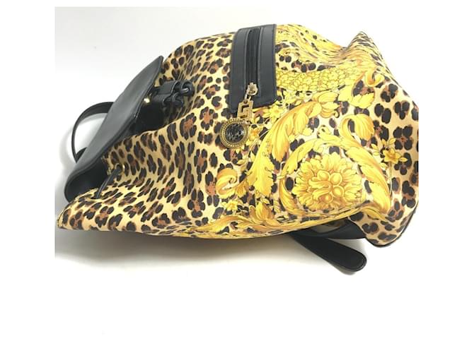Zaino Leopardo Versace Nero Giallo - vista 6