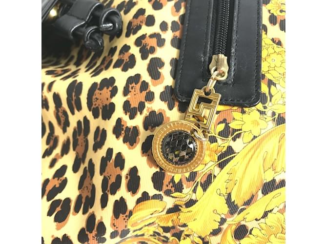 Zaino Leopardo Versace Nero Giallo - vista 7