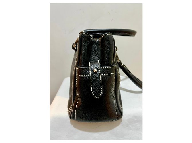 Tod's Borsa nera con cuciture bianche a contrasto Nero - vista 4