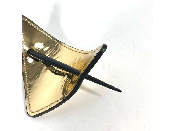 Fermaglio per capelli Kanzashi in pelle Prada Nero D'oro - vista 5